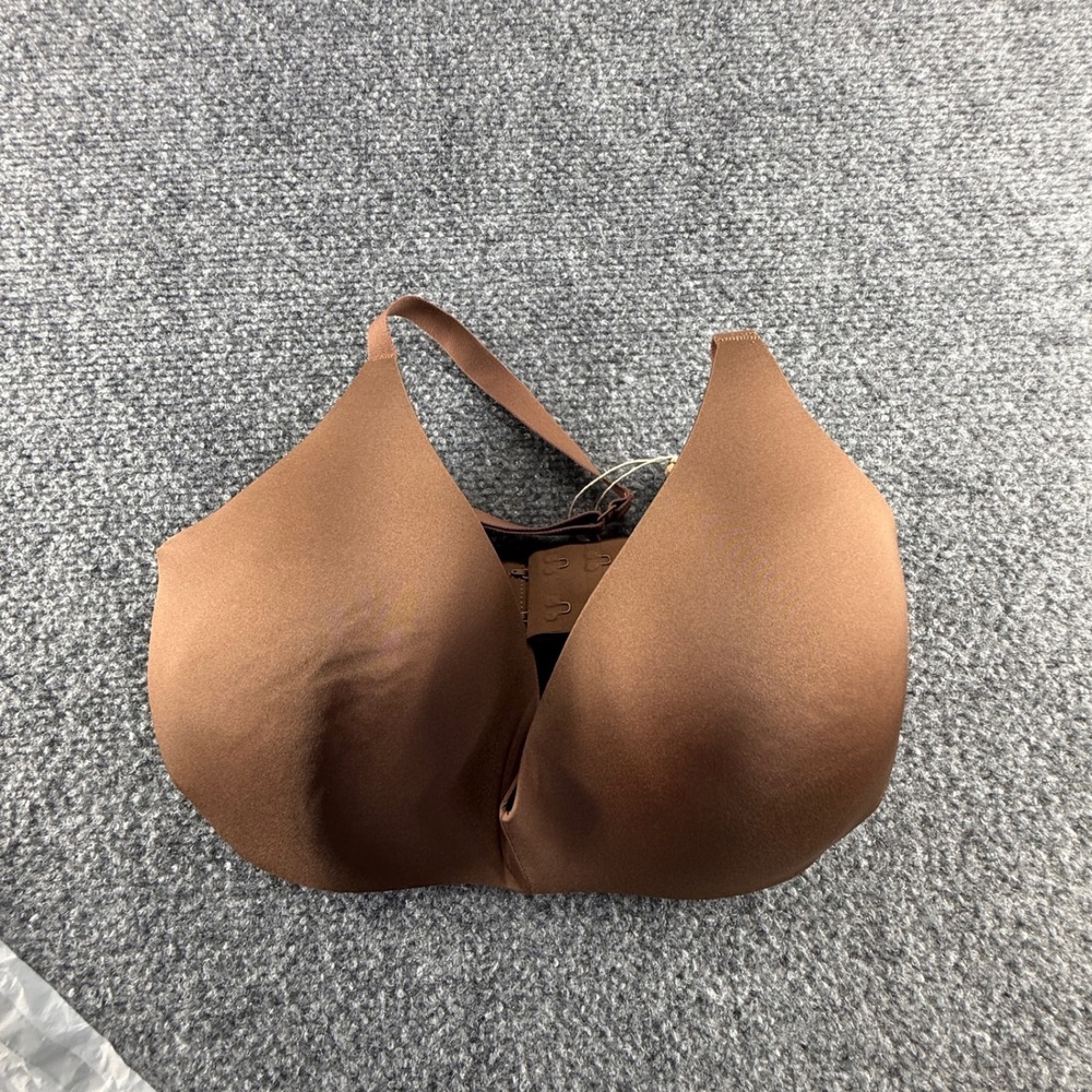 SKIMS Wireless Form Push Up Plunge Bra Jasper Brown 34DD BR-WRL-1891 NEW